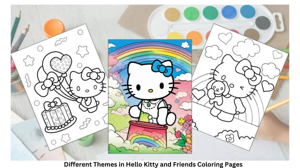 Different Themes in Hello Kitty and Friends Coloring Pages