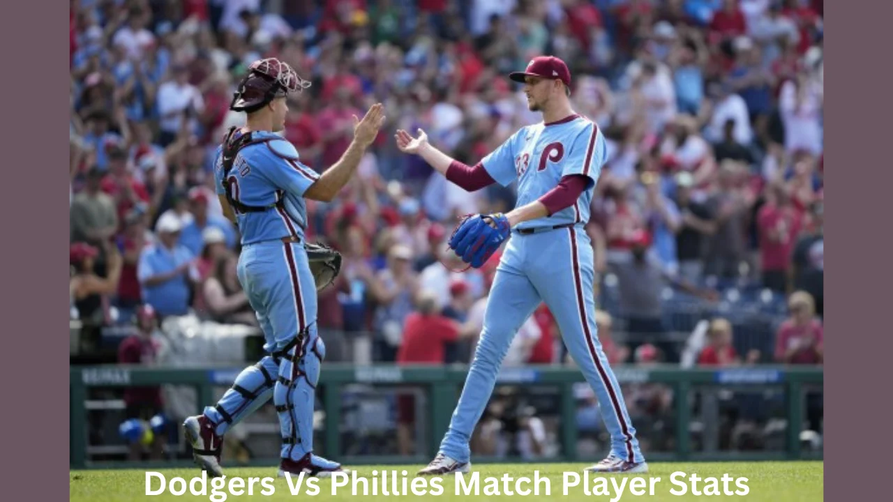 dodgers vs phillies match player stats